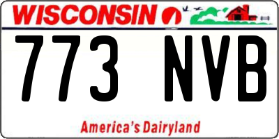 WI license plate 773NVB