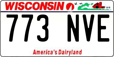 WI license plate 773NVE