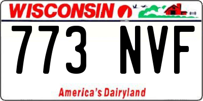 WI license plate 773NVF