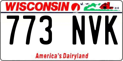 WI license plate 773NVK
