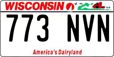 WI license plate 773NVN