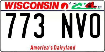 WI license plate 773NVO