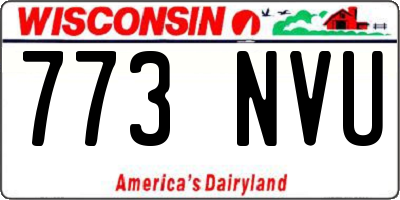 WI license plate 773NVU