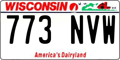 WI license plate 773NVW
