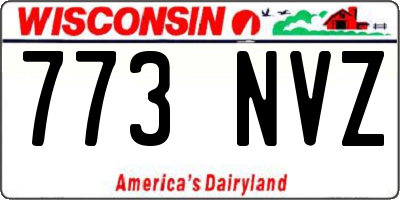 WI license plate 773NVZ