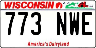 WI license plate 773NWE