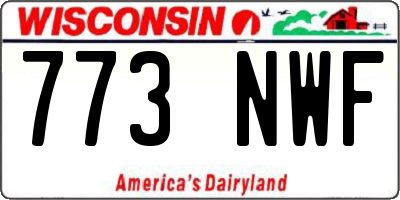 WI license plate 773NWF