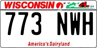 WI license plate 773NWH