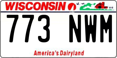 WI license plate 773NWM