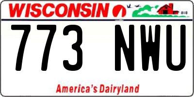 WI license plate 773NWU