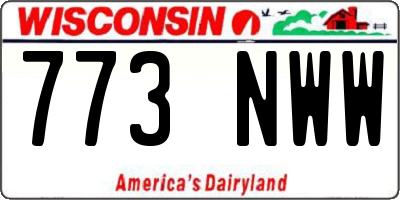 WI license plate 773NWW