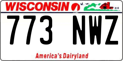 WI license plate 773NWZ