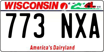 WI license plate 773NXA
