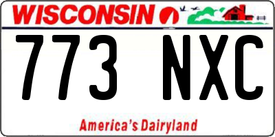 WI license plate 773NXC