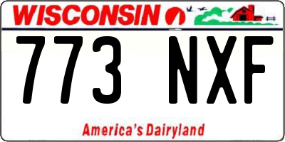 WI license plate 773NXF