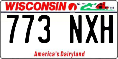 WI license plate 773NXH