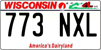 WI license plate 773NXL