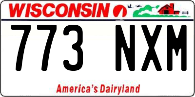 WI license plate 773NXM