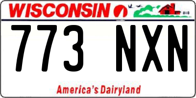 WI license plate 773NXN