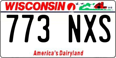 WI license plate 773NXS