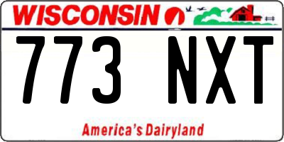 WI license plate 773NXT