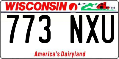 WI license plate 773NXU