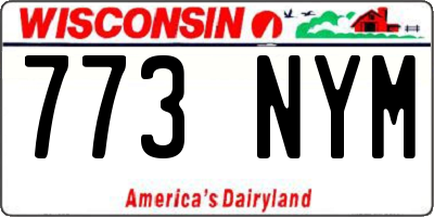 WI license plate 773NYM