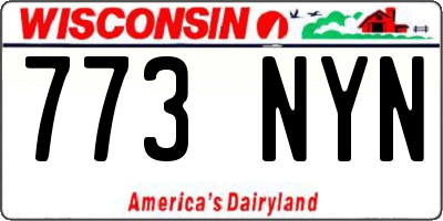 WI license plate 773NYN