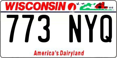 WI license plate 773NYQ