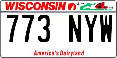 WI license plate 773NYW