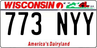 WI license plate 773NYY