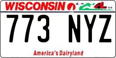 WI license plate 773NYZ