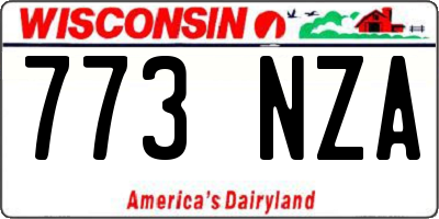 WI license plate 773NZA