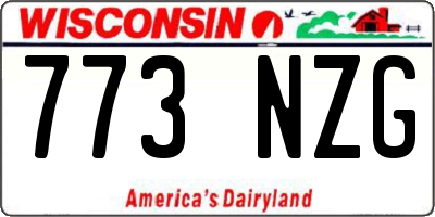 WI license plate 773NZG