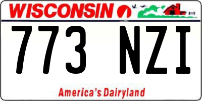 WI license plate 773NZI