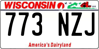 WI license plate 773NZJ