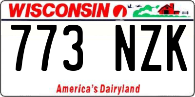 WI license plate 773NZK
