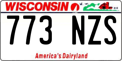 WI license plate 773NZS