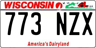 WI license plate 773NZX