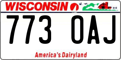 WI license plate 773OAJ
