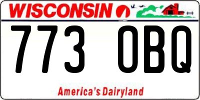 WI license plate 773OBQ