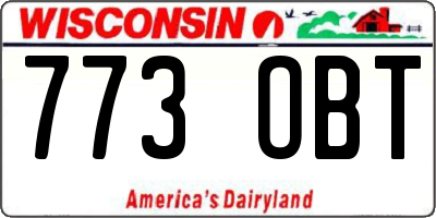 WI license plate 773OBT