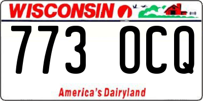 WI license plate 773OCQ