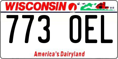 WI license plate 773OEL