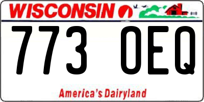 WI license plate 773OEQ
