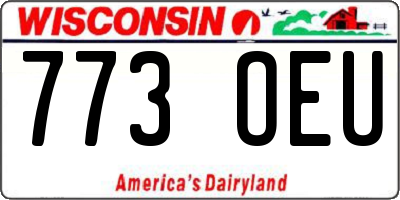 WI license plate 773OEU