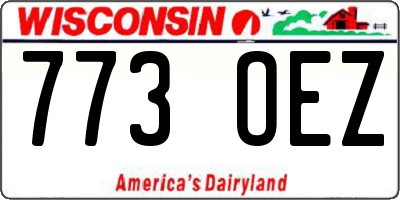WI license plate 773OEZ