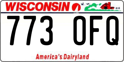 WI license plate 773OFQ