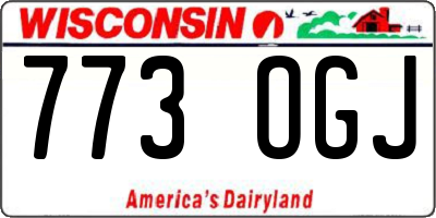 WI license plate 773OGJ