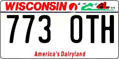 WI license plate 773OTH